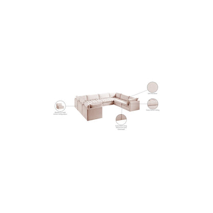 Jacob Pink Velvet Modular Sectional