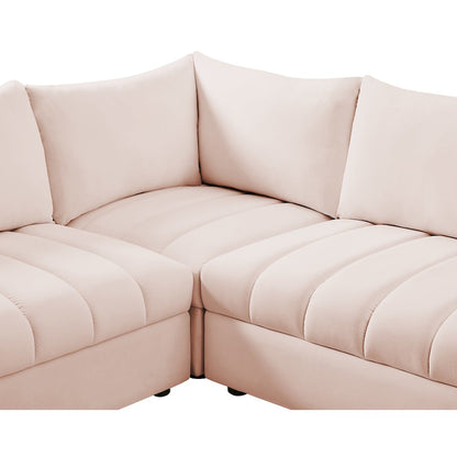 Jacob Pink Velvet Modular Sectional