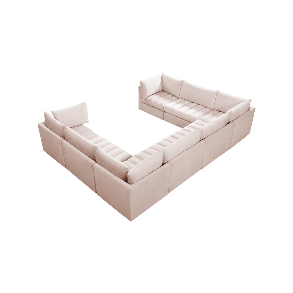 Jacob Pink Velvet Modular Sectional