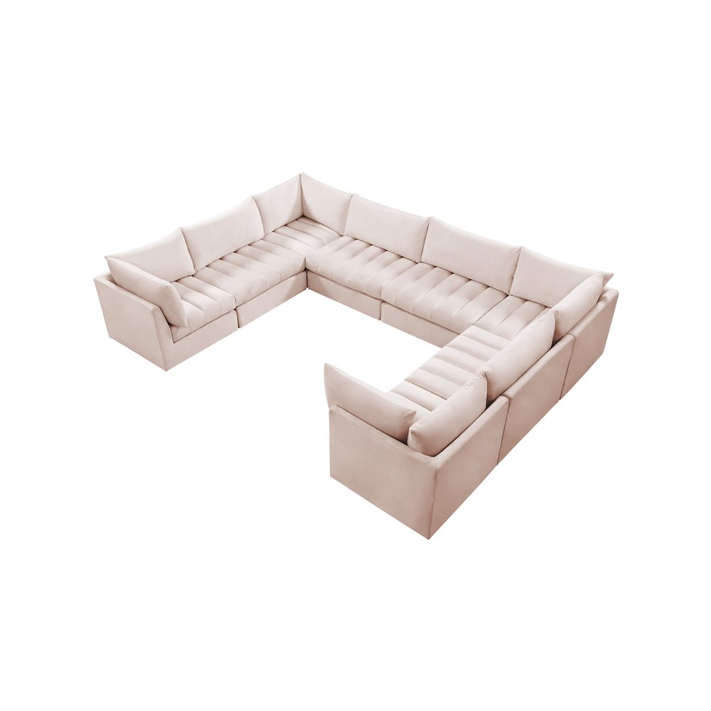 Jacob Pink Velvet Modular Sectional