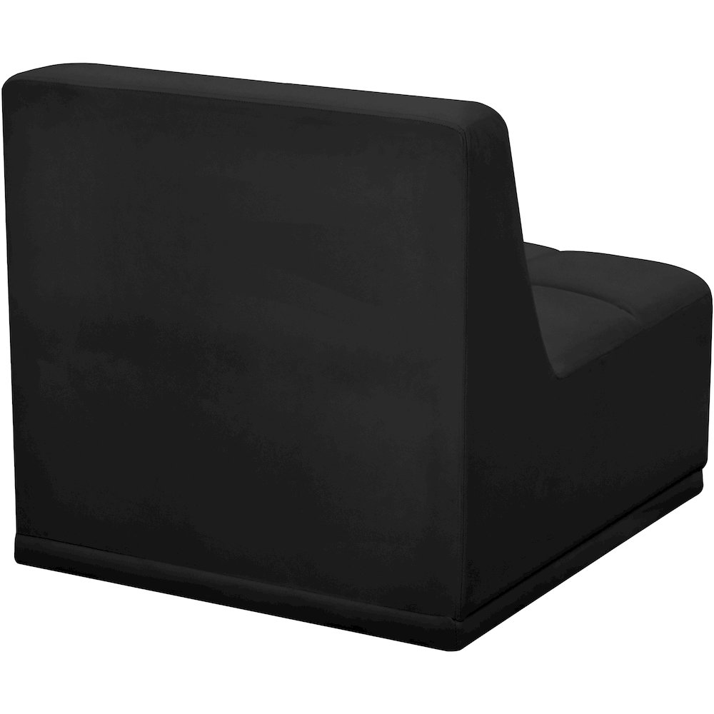 Relax Black Velvet Armless Chair