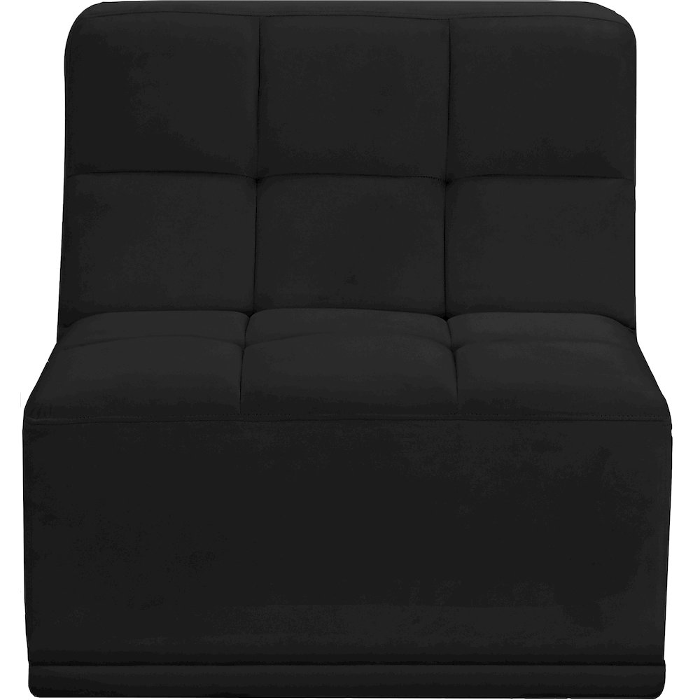 Relax Black Velvet Armless Chair