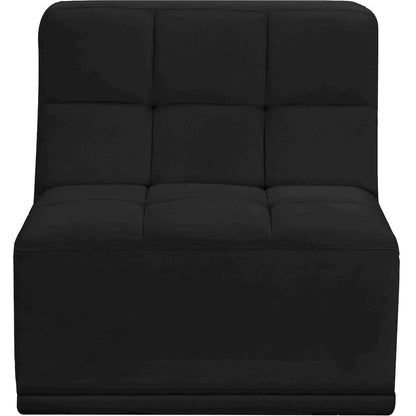 Relax Black Velvet Armless Chair
