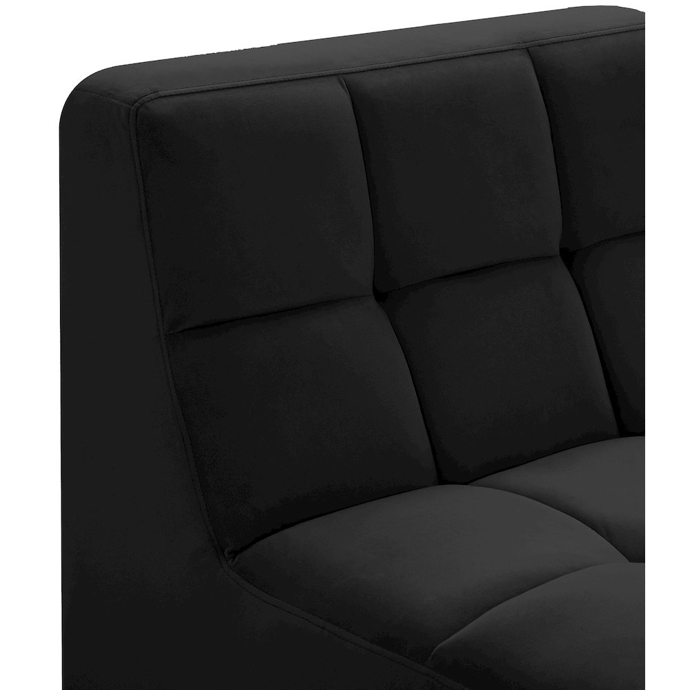 Relax Black Velvet Armless Chair