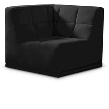 Relax Black Velvet Corner Chair