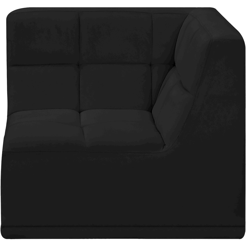 Relax Black Velvet Corner Chair