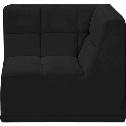 Relax Black Velvet Corner Chair