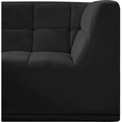 Relax Black Velvet Corner Chair