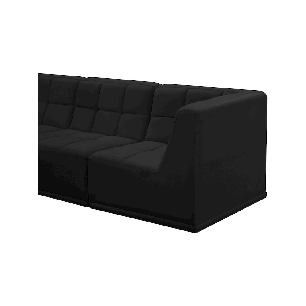 Relax Black Velvet Modular Sofa