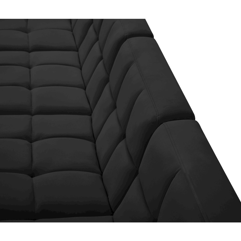 Relax Black Velvet Modular Sofa