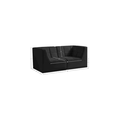 Relax Black Velvet Modular Sofa