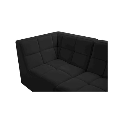 Relax Black Velvet Modular Sectional