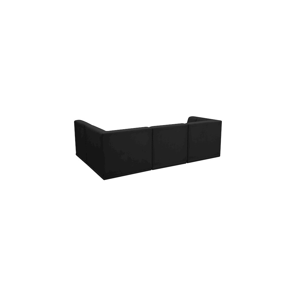 Relax Black Velvet Modular Sectional