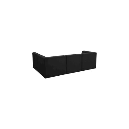 Relax Black Velvet Modular Sectional