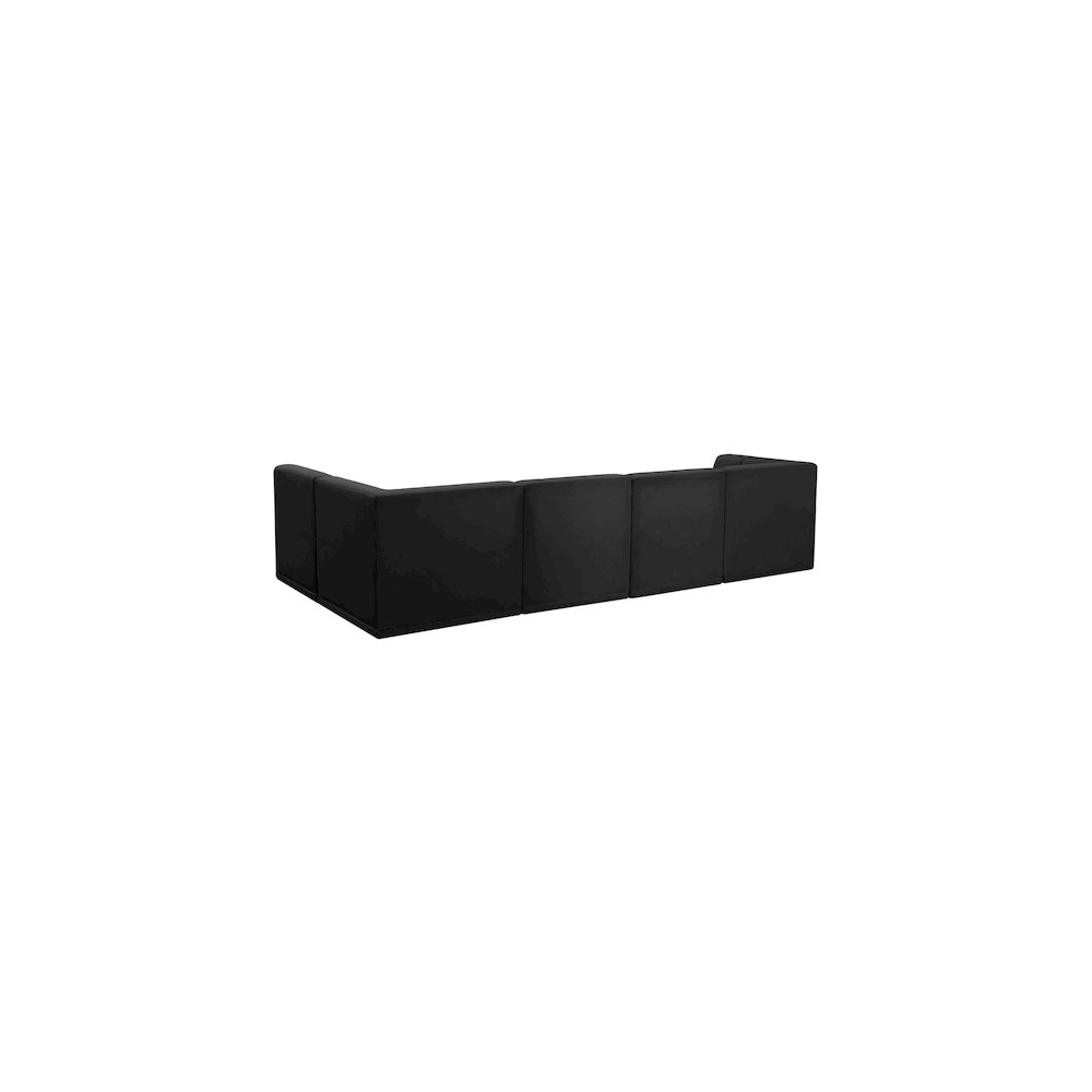 Relax Black Velvet Modular Sectional