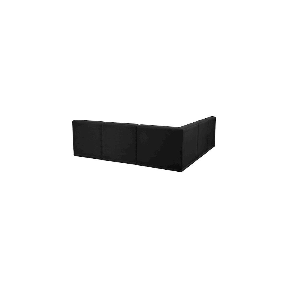 Relax Black Velvet Modular Sectional