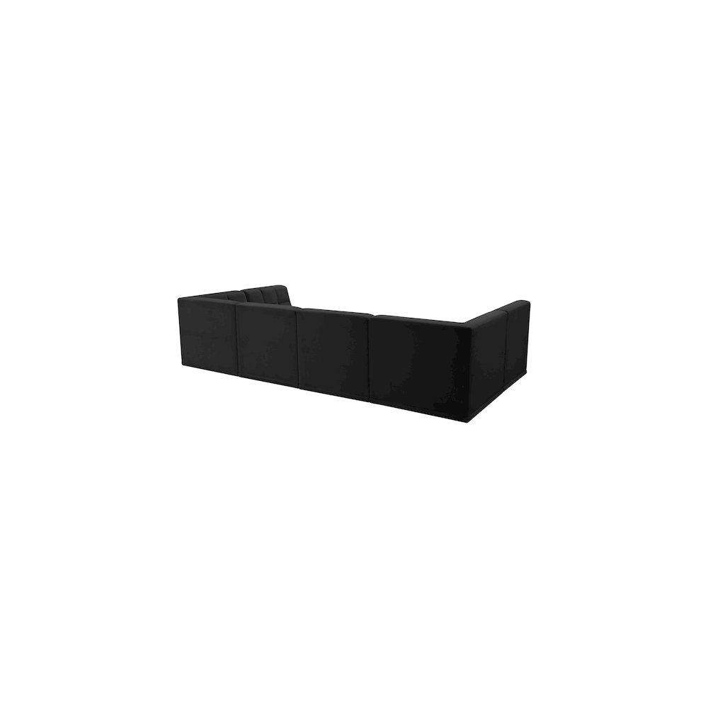 Relax Black Velvet Modular Sectional