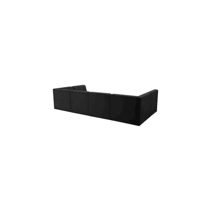 Relax Black Velvet Modular Sectional