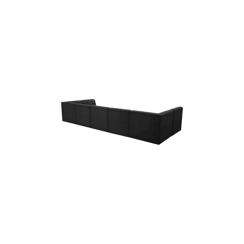 Relax Black Velvet Modular Sectional