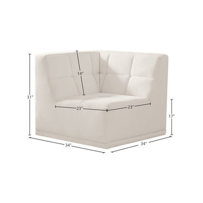 Relax Cream Velvet Corner Chair
