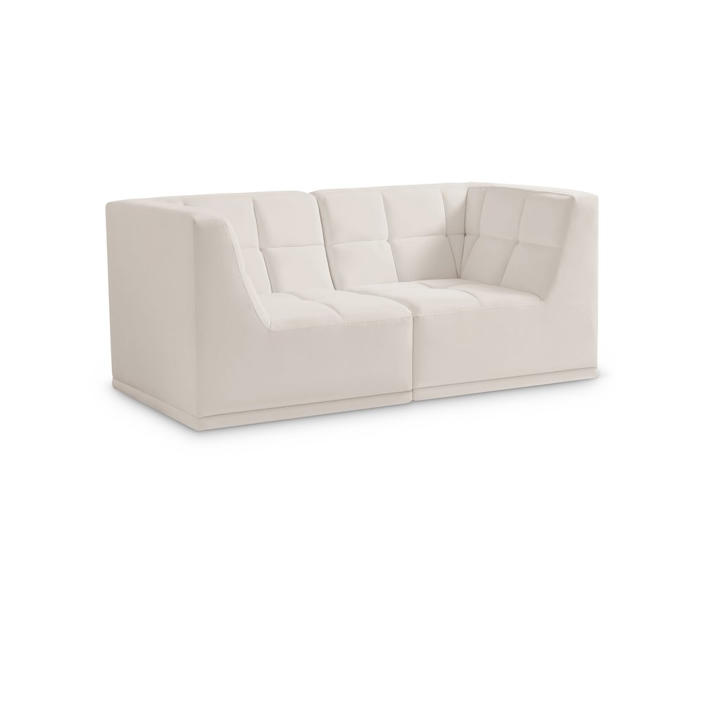 Relax Cream Velvet Modular Sofa