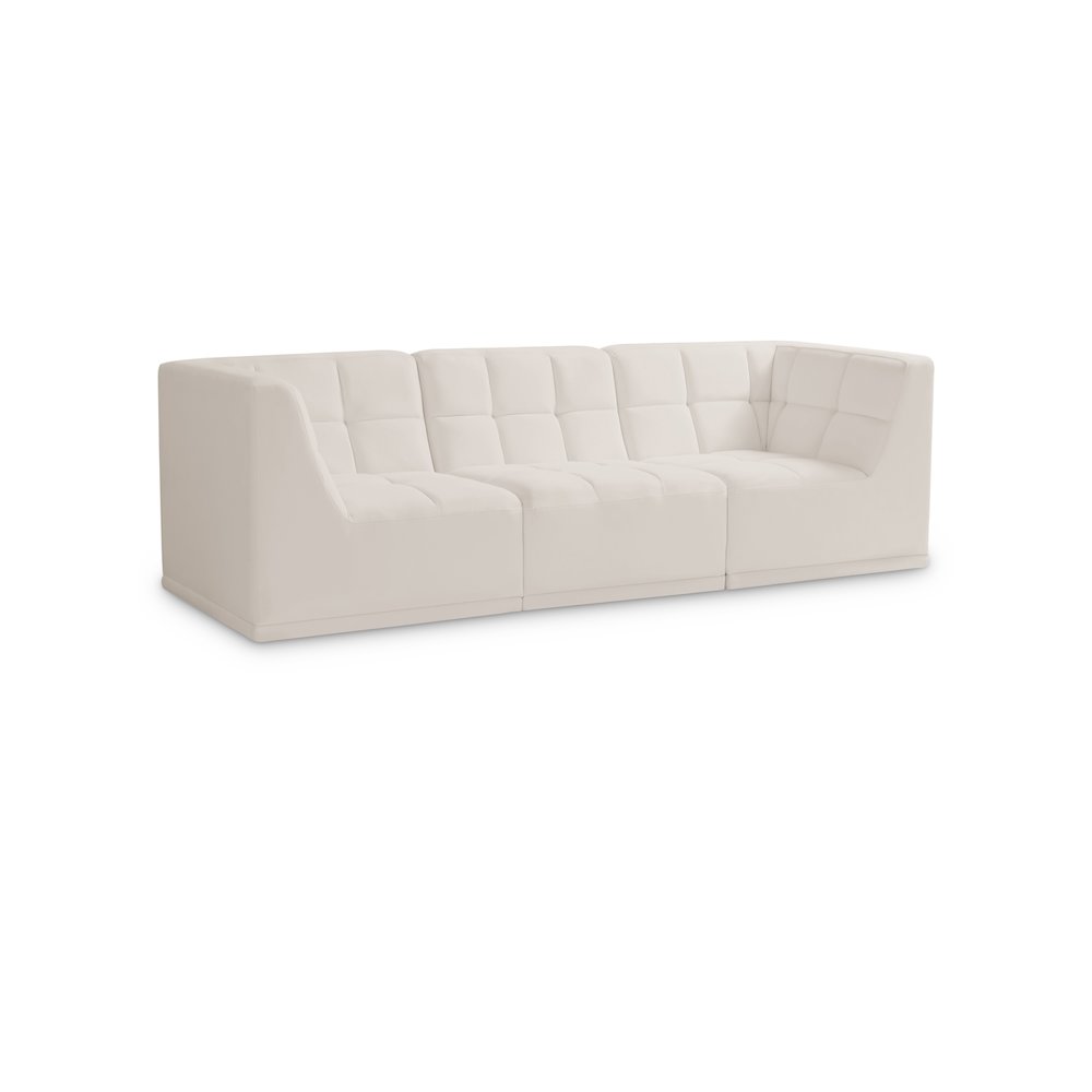 Relax Cream Velvet Modular Sofa