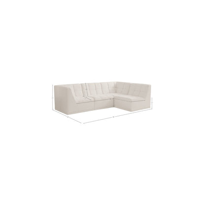 Relax Cream Velvet Modular Sectional