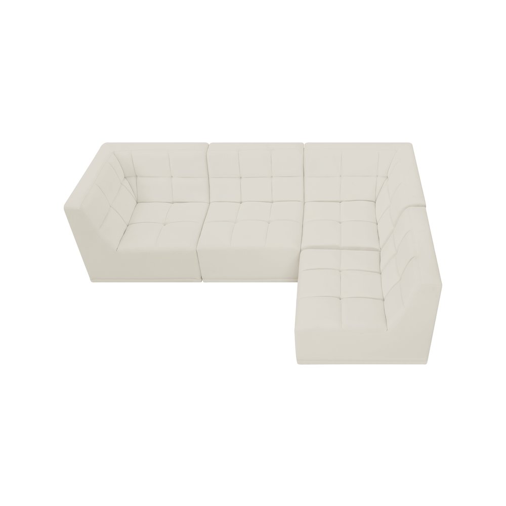 Relax Cream Velvet Modular Sectional