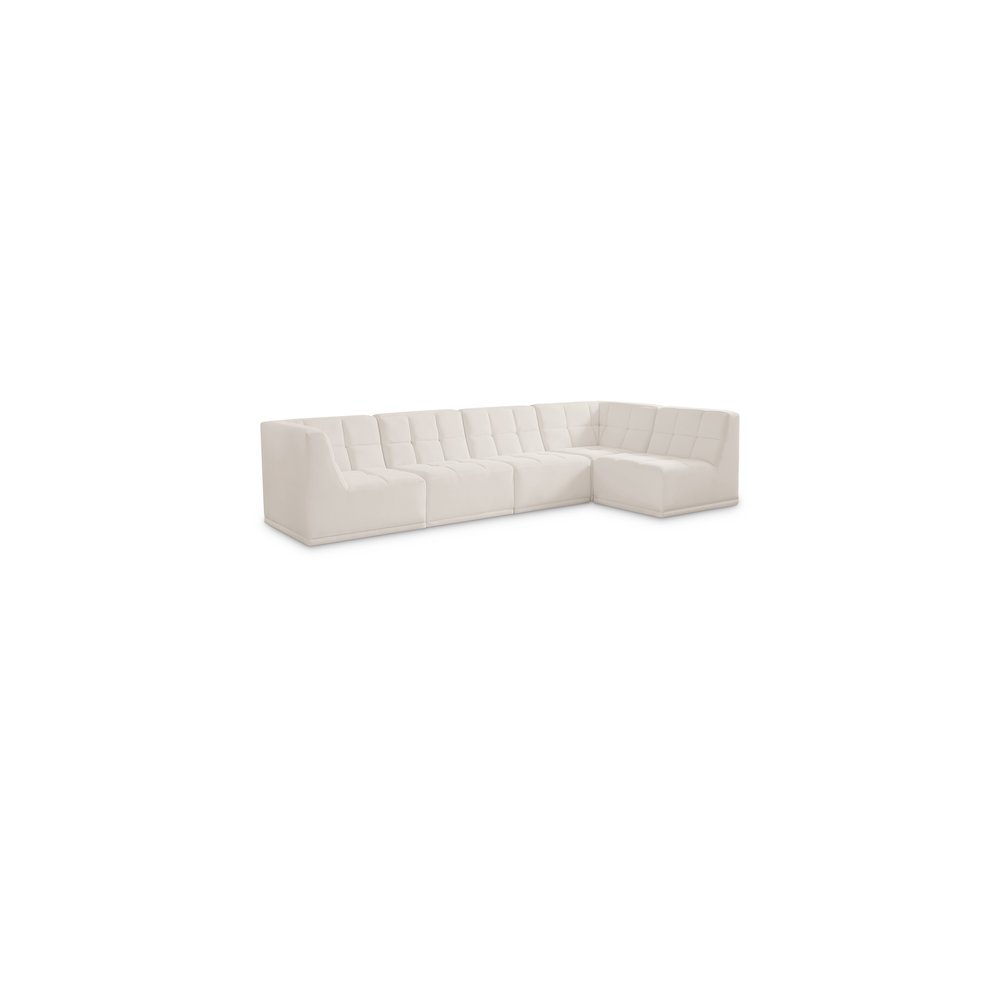 Relax Cream Velvet Modular Sectional