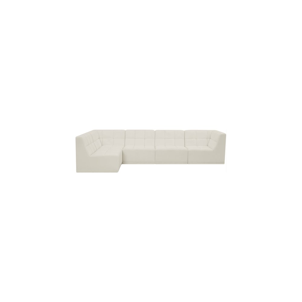 Relax Cream Velvet Modular Sectional