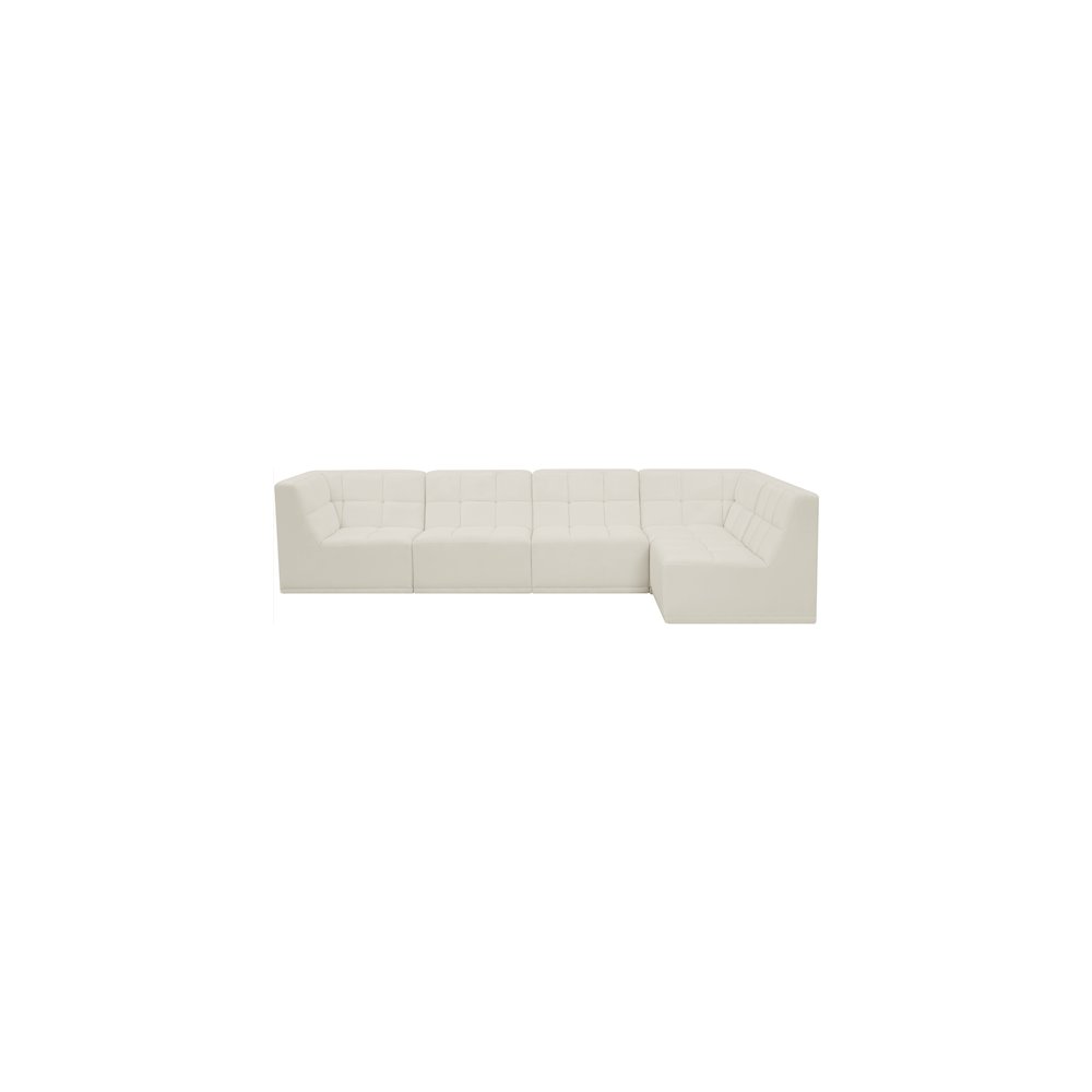 Relax Cream Velvet Modular Sectional
