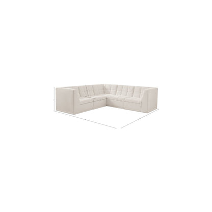 Relax Cream Velvet Modular Sectional