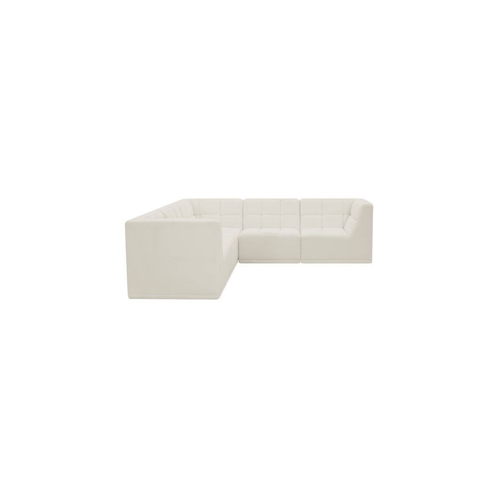Relax Cream Velvet Modular Sectional