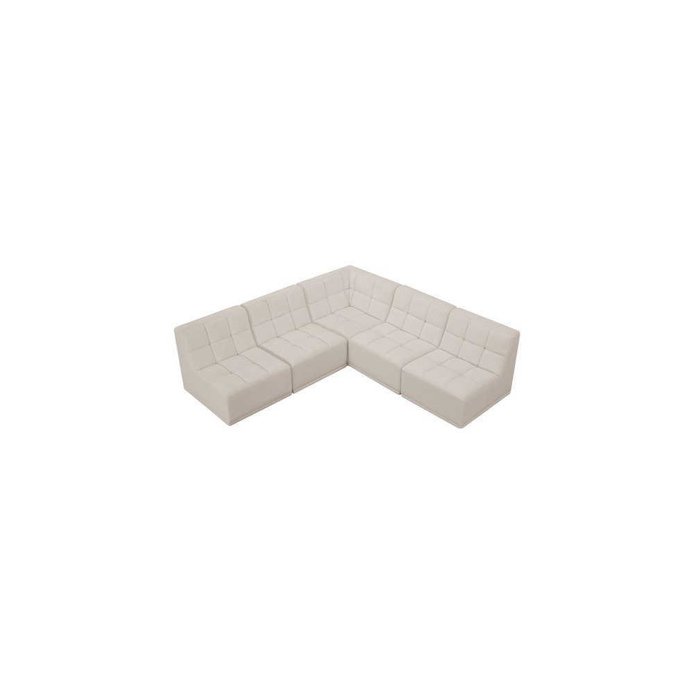 Relax Cream Velvet Modular Sectional