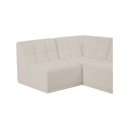 Relax Cream Velvet Modular Sectional