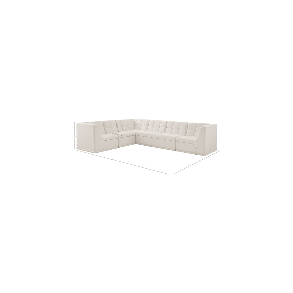 Relax Cream Velvet Modular Sectional