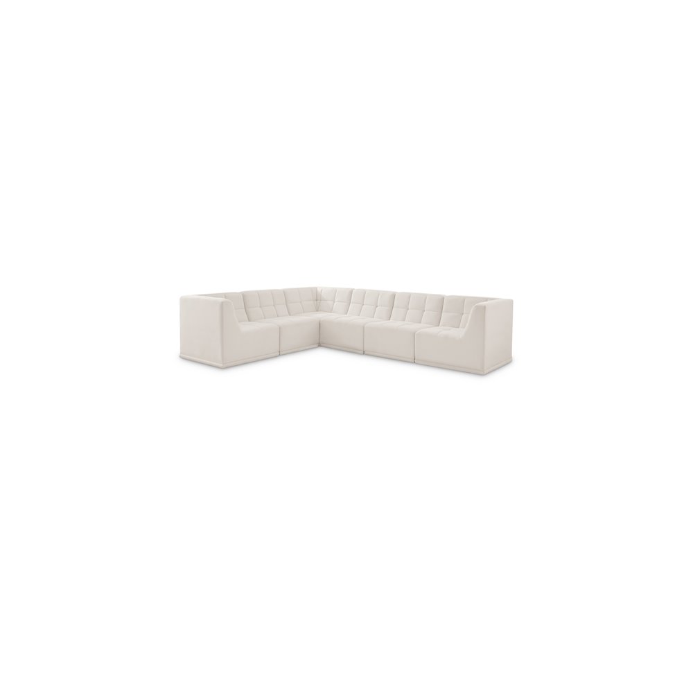 Relax Cream Velvet Modular Sectional