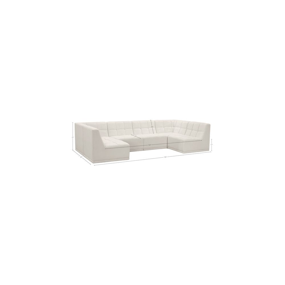 Relax Cream Velvet Modular Sectional