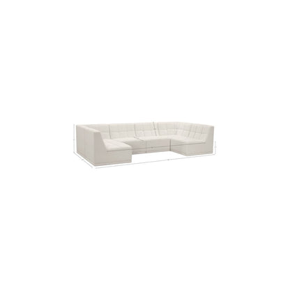 Relax Cream Velvet Modular Sectional