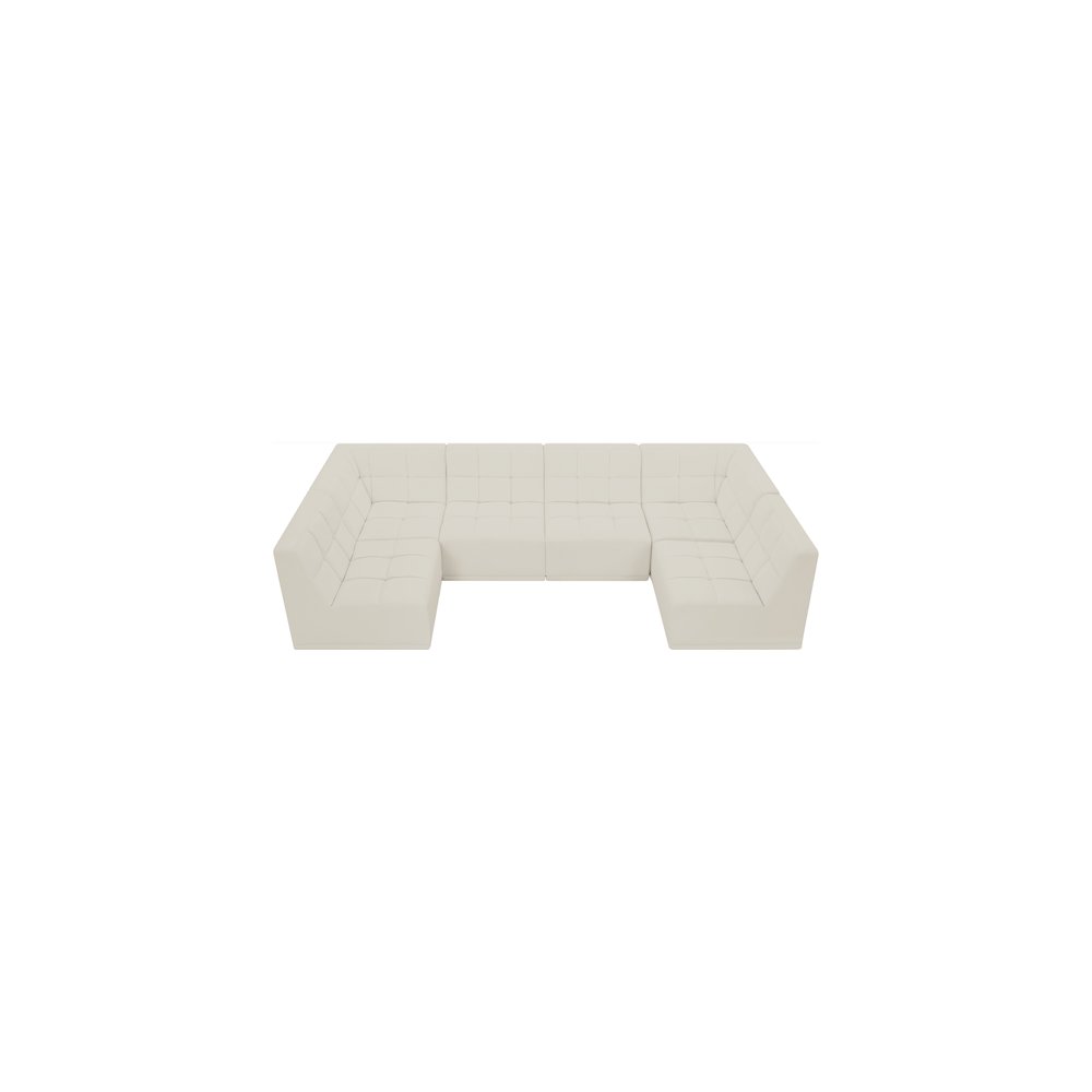 Relax Cream Velvet Modular Sectional