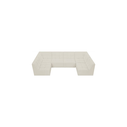 Relax Cream Velvet Modular Sectional