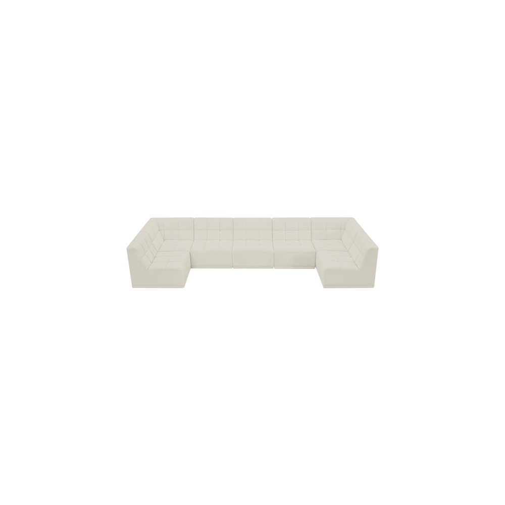 Relax Cream Velvet Modular Sectional