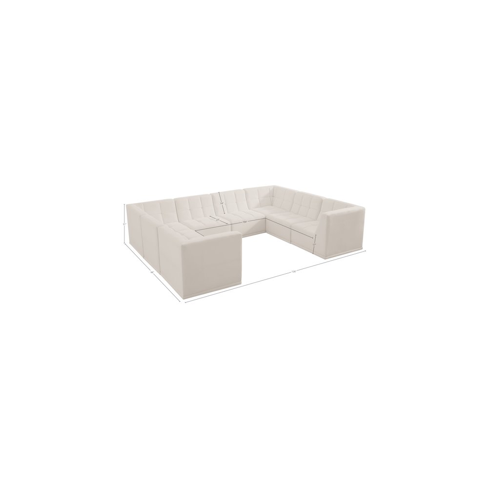 Relax Cream Velvet Modular Sectional