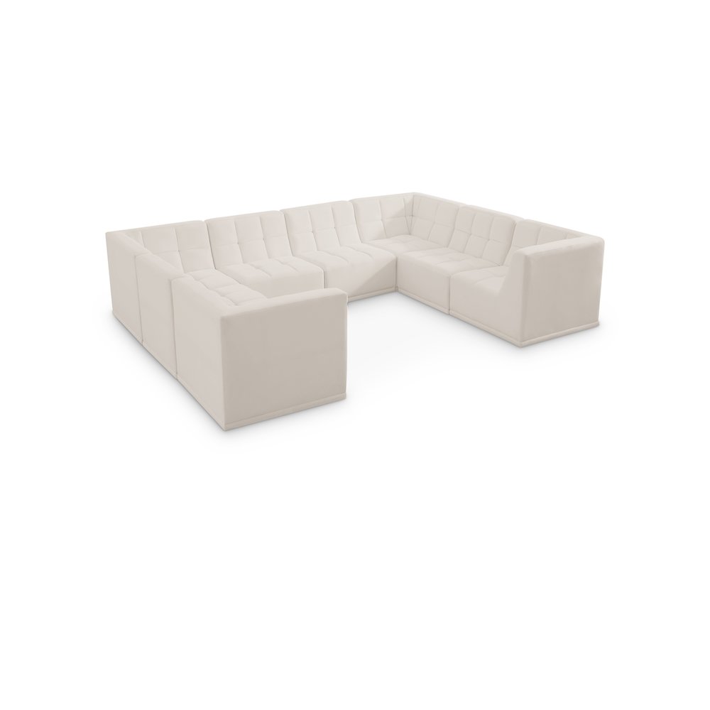 Relax Cream Velvet Modular Sectional