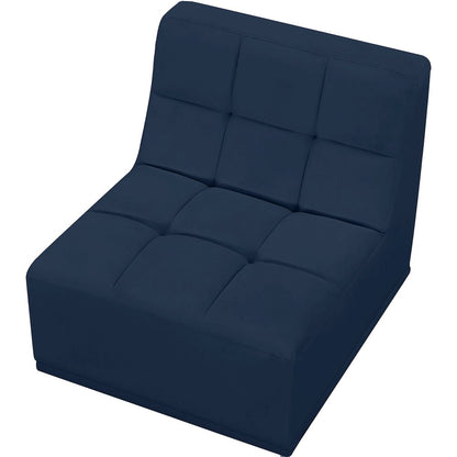 Relax Navy Velvet Armless Chair