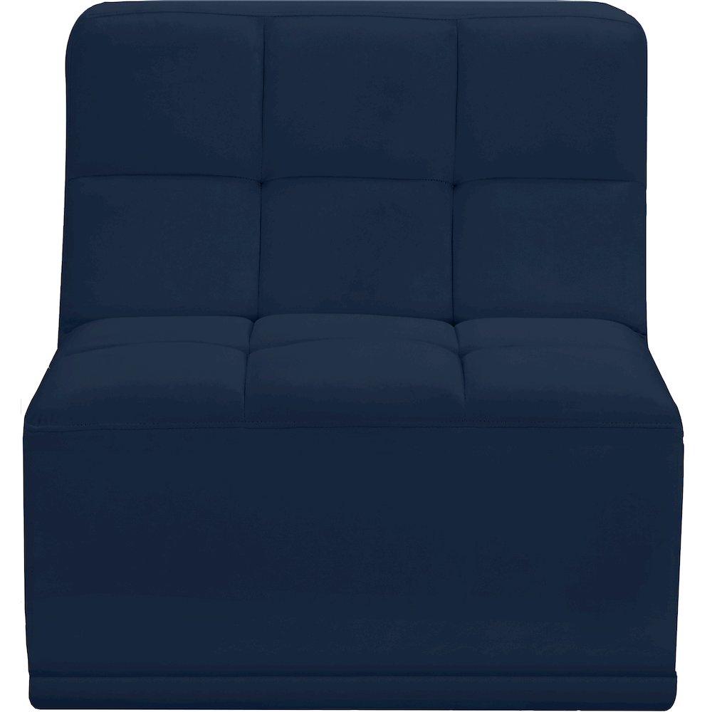 Relax Navy Velvet Armless Chair