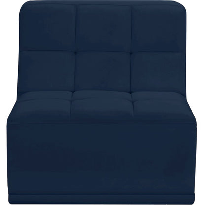 Relax Navy Velvet Armless Chair