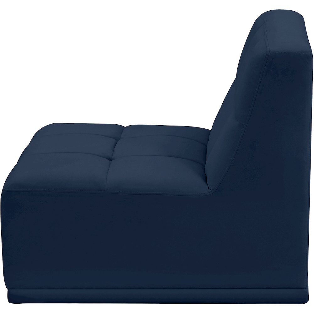 Relax Navy Velvet Armless Chair