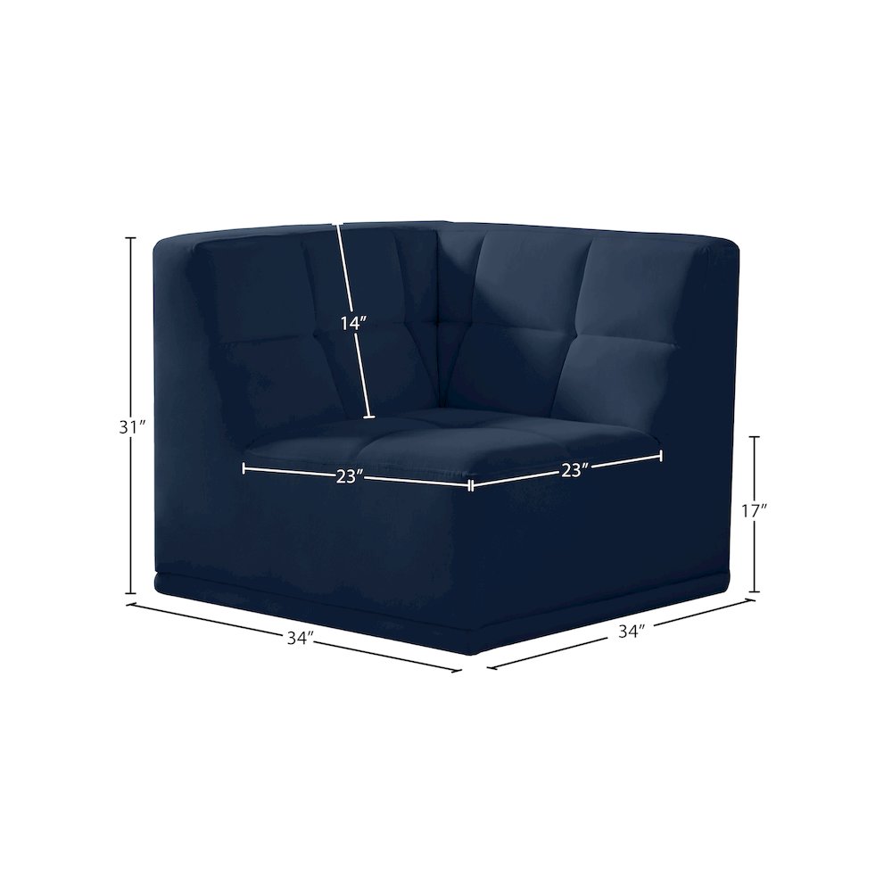 Relax Navy Velvet Corner Chair