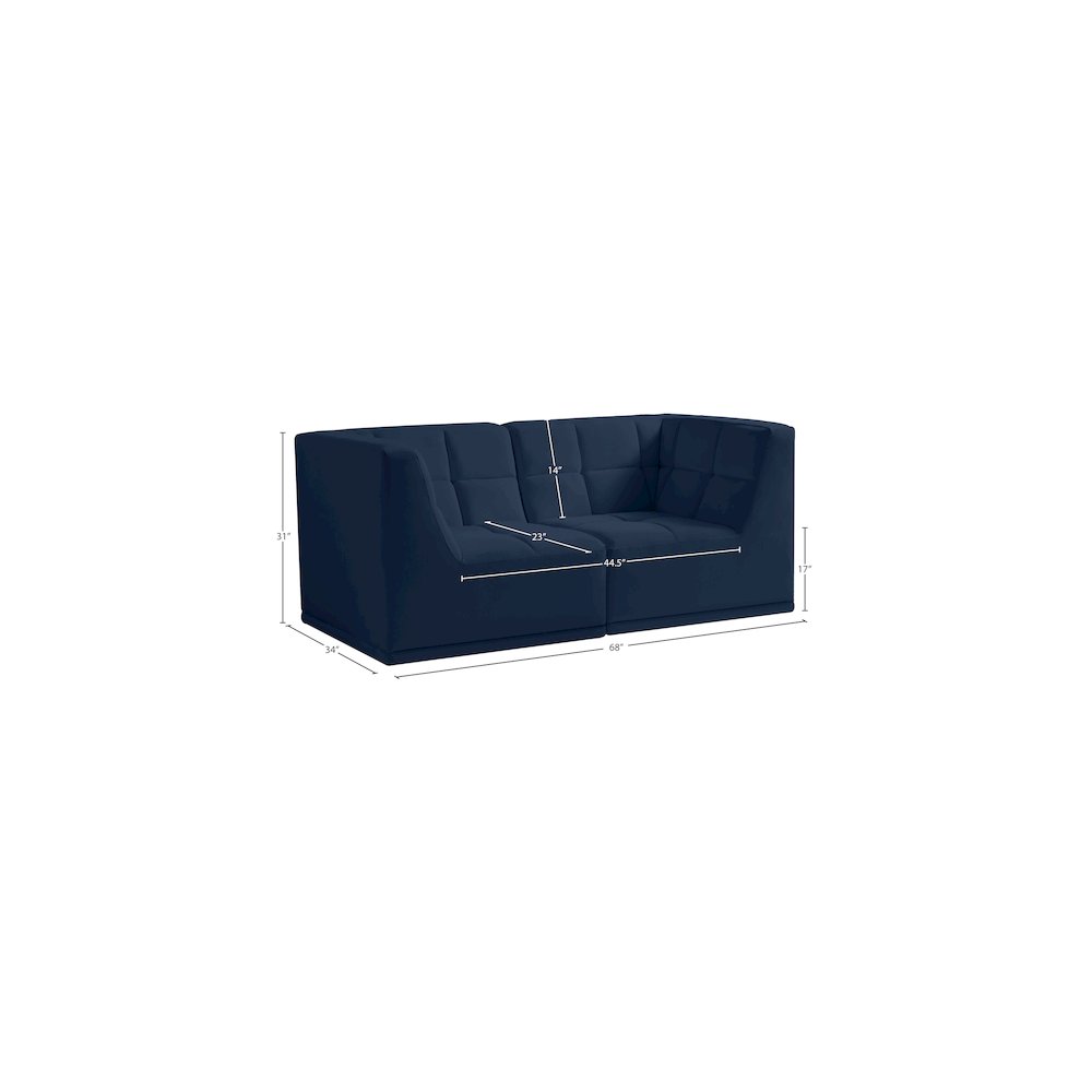 Relax Navy Velvet Modular Sofa